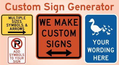 Link to a page that create custom traffic signs