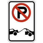 No Parking Tow Away Zone Signs