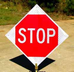 roll-up stop sign