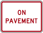 On Pavement Signs