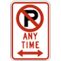 No Parking Any Time (symbol) Signs, R7-1a