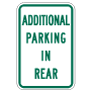 Additional Parking In Rear Signs, R7-5-14