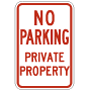 No Parking Private Property Signs, R7-6-13