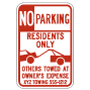 No Parking Others Towed Signs, R7-6-21