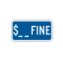Blue Fine Placard Signs, R7-8bP