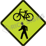 Bicycle and Pedestrian Trail Crossing Signs, W11-15