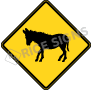 Donkey Crossing Signs, W11-19