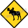Moose Crossing Signs, W11-21