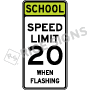 School Speed Limit When Flashing Signs, S5-1