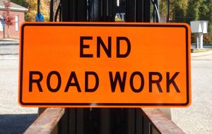 End Road Work Signs
