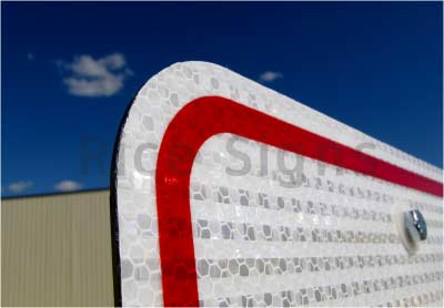 Reflective No Parking Sign Up Close