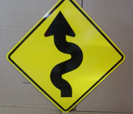 Winding Road Left Signs