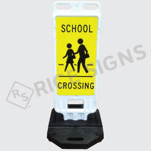 Portable School Crossing Sign Double Sided