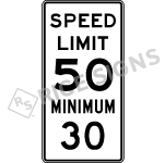 Speed Limit Minimum Sign