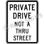 Private Road No Outlet Sign
