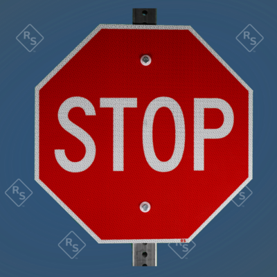 A 360 degree view of a stop sign