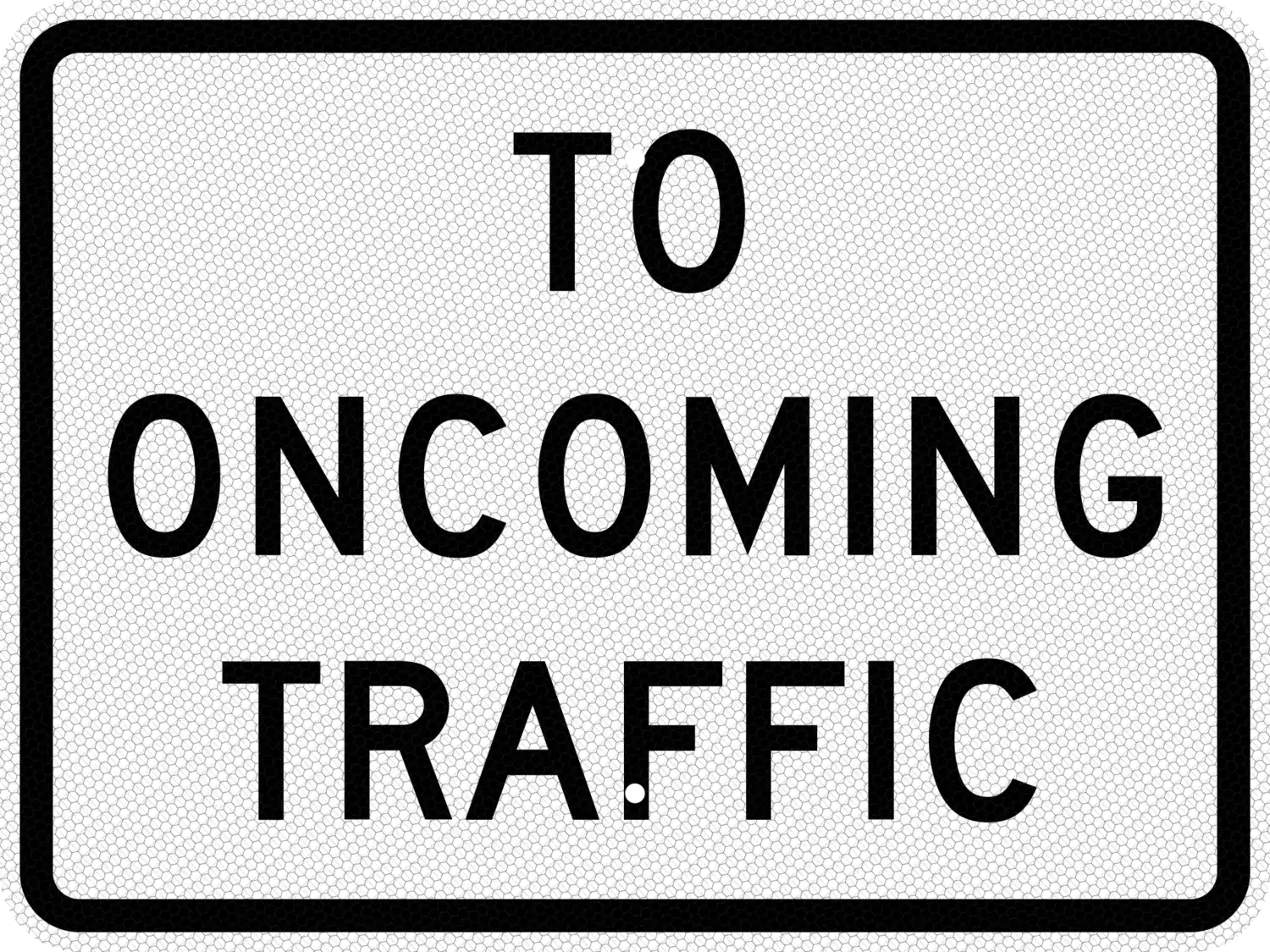 R1-2P 24x18 sign, front view