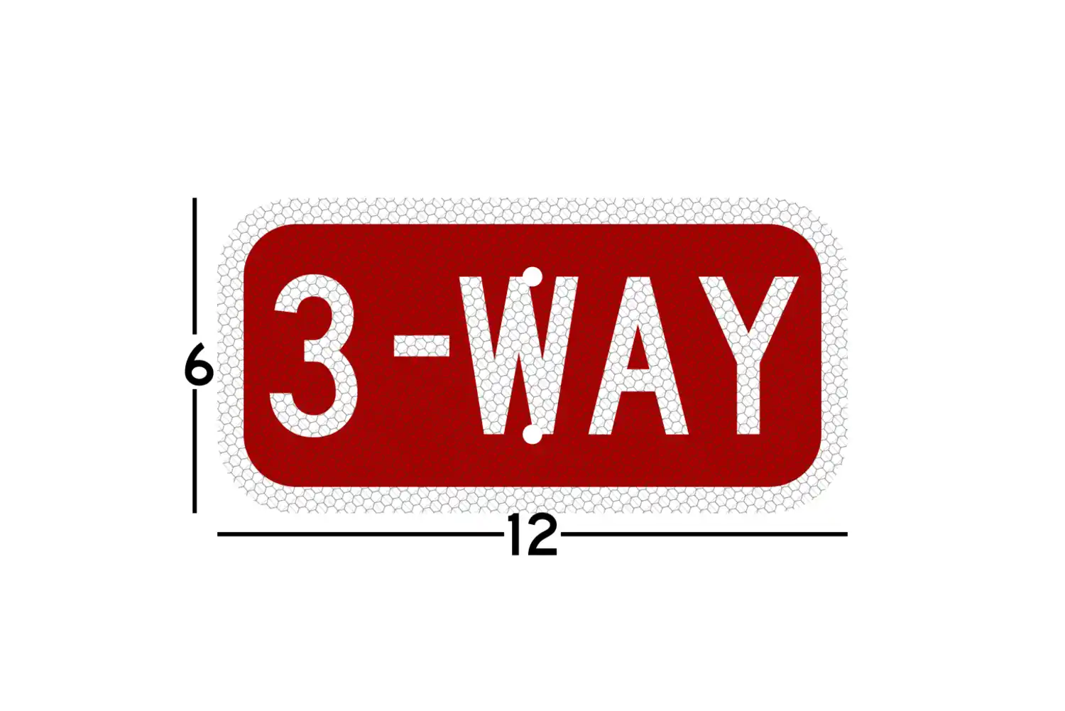 R1-3a 12x6 sign dimension diagram