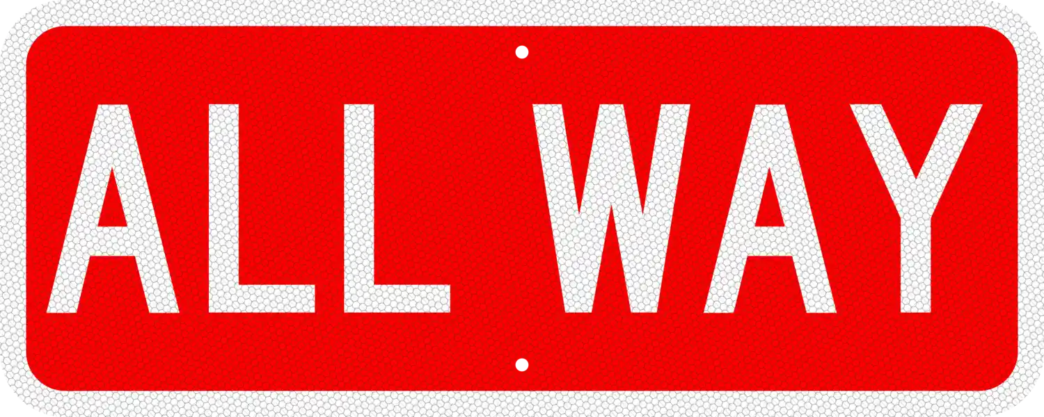R1-3P 30x12 sign, front view