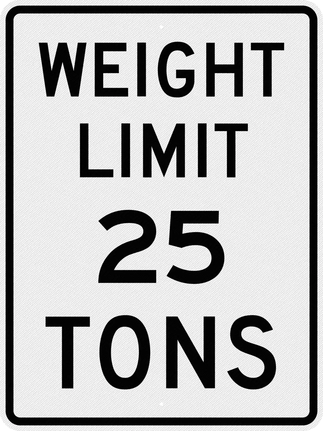 R12-1 36x48 sign, front view