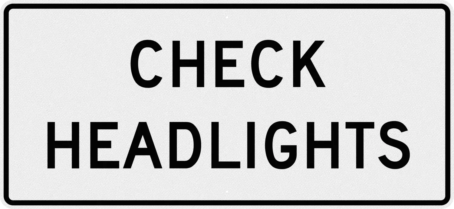 R16-9 78x36 sign, front view
