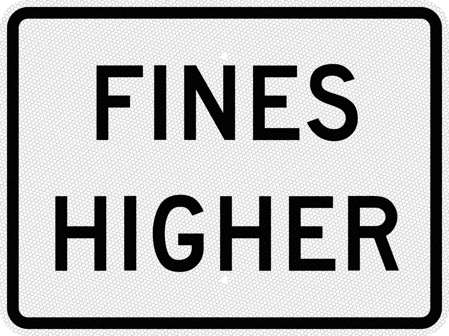 R2-6P 24x18 sign, front view