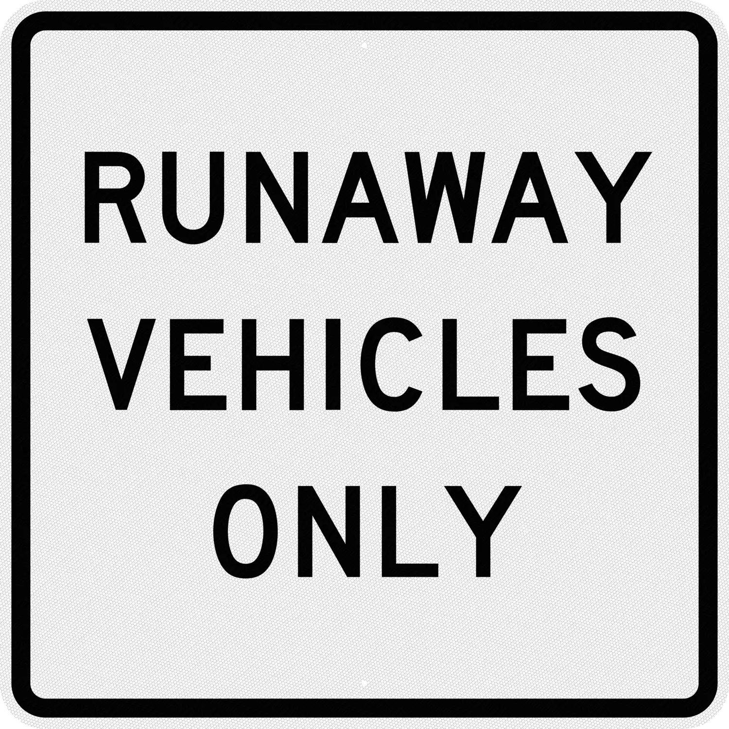 R4-10 48x48 sign, front view
