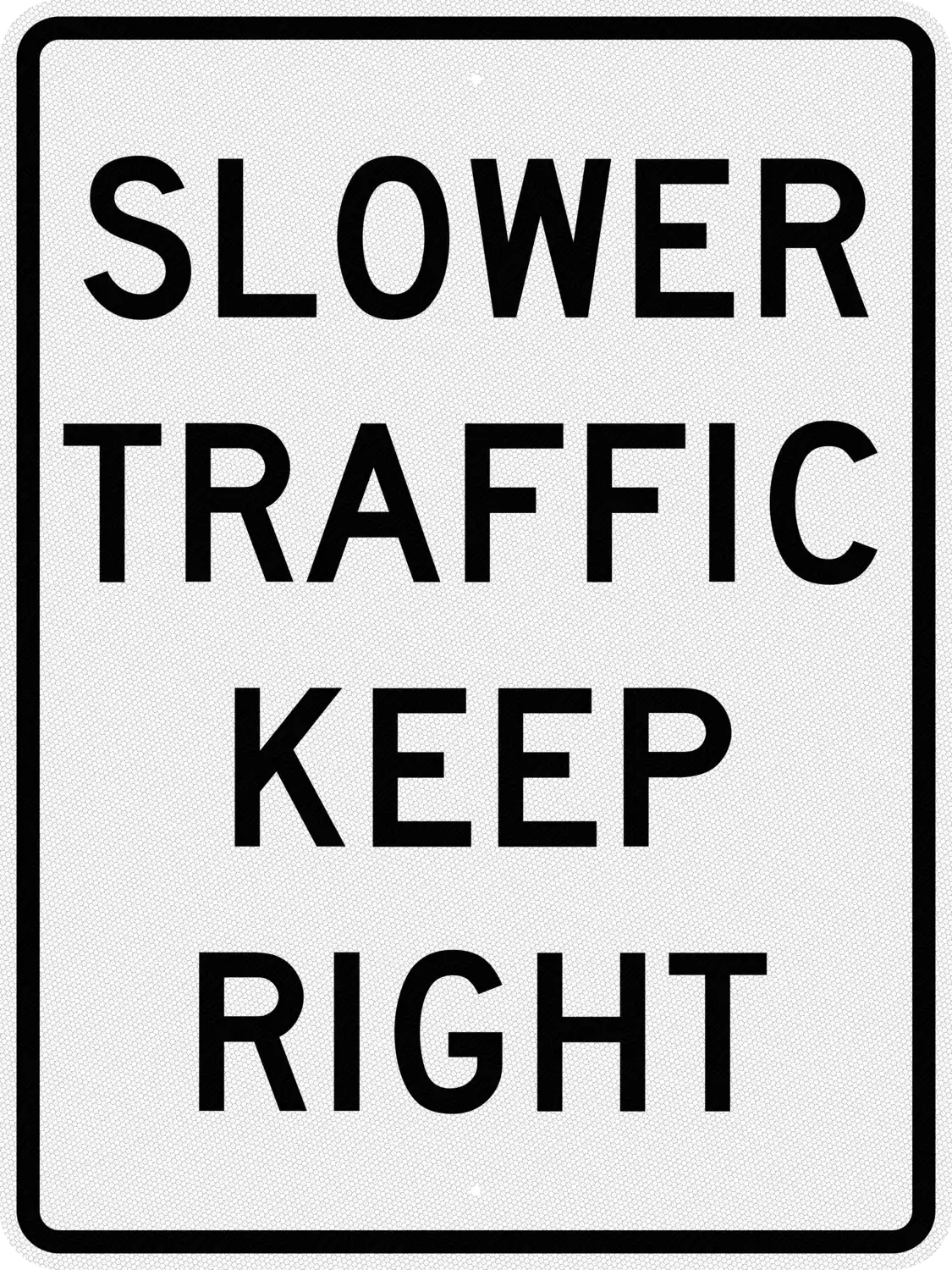 R4-3 36x48 sign, front view