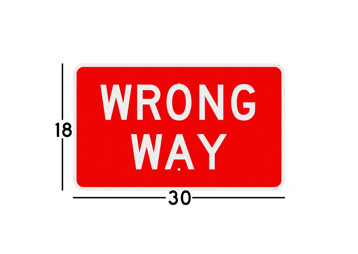 R5-1a 30x18 sign dimension diagram