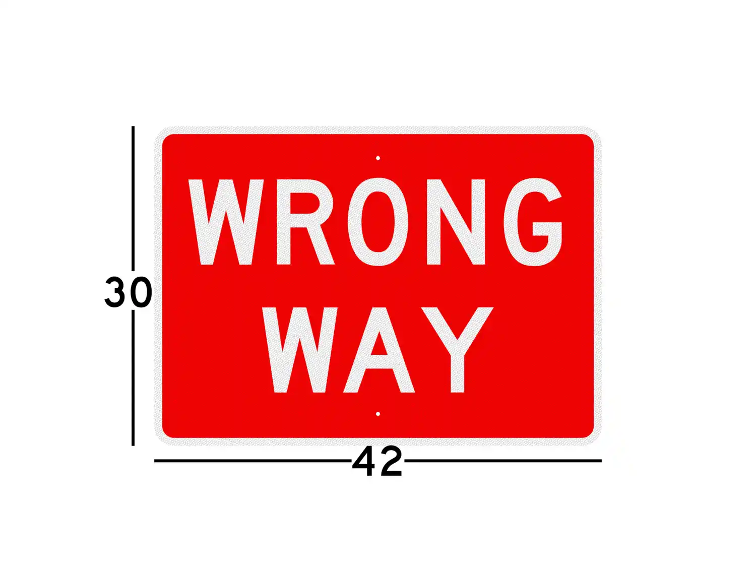 R5-1a 42x30 sign dimension diagram