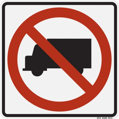 No Trucks Symbol Sign