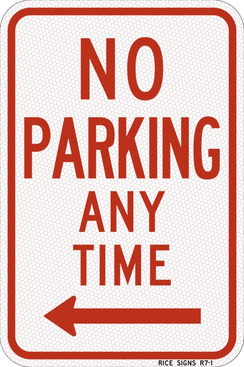 No Parking Any Time Sign