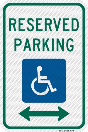 Reserved Parking Handicap Symbol Sign
