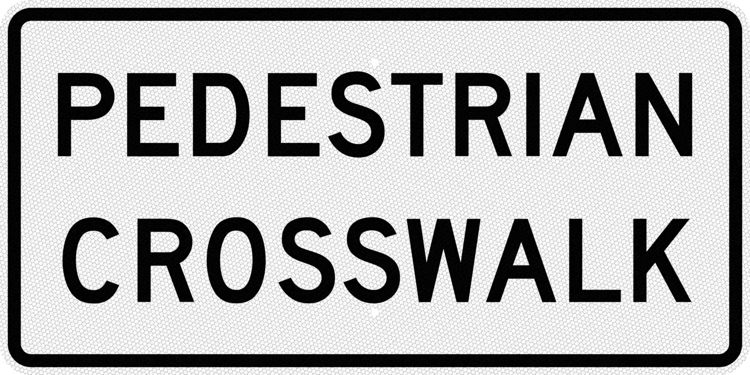 R9-8 36x18 sign, front view