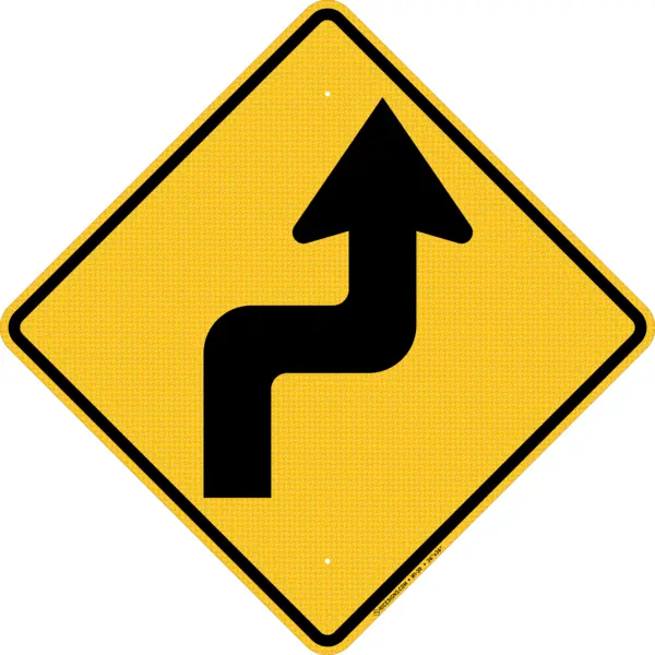 Reverse Turn Right Sign