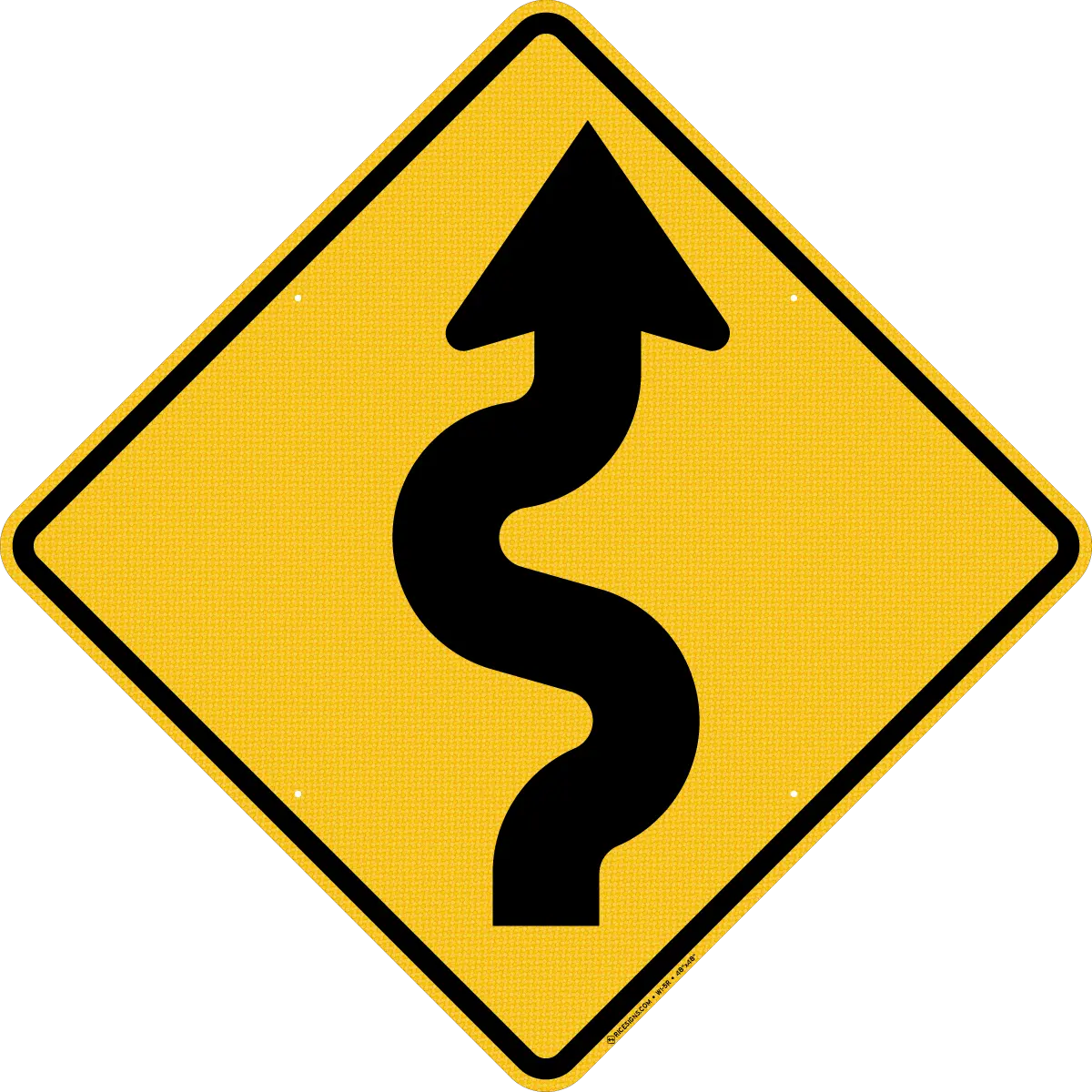 Winding Road Right Sign