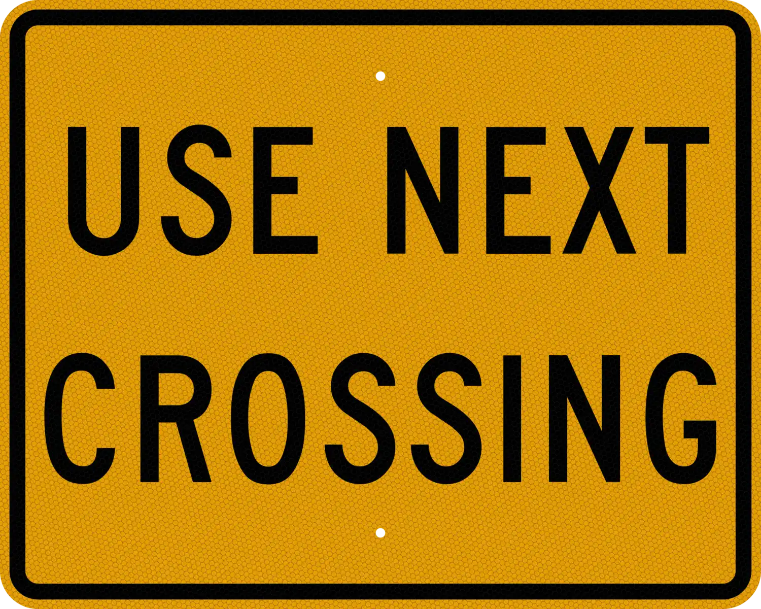 W10-14aP 30x24 sign, front view