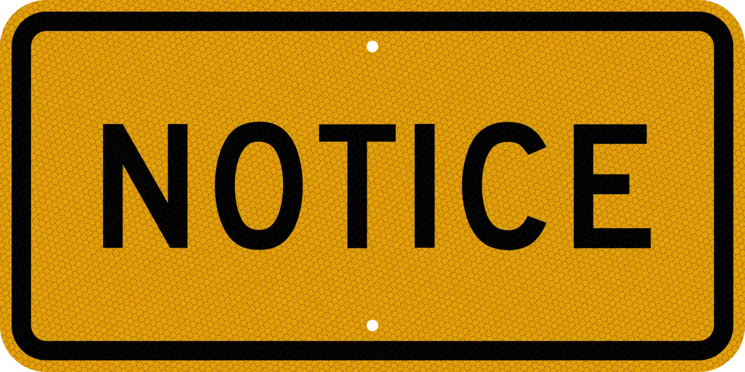 W16-18P 24x12 sign, front view