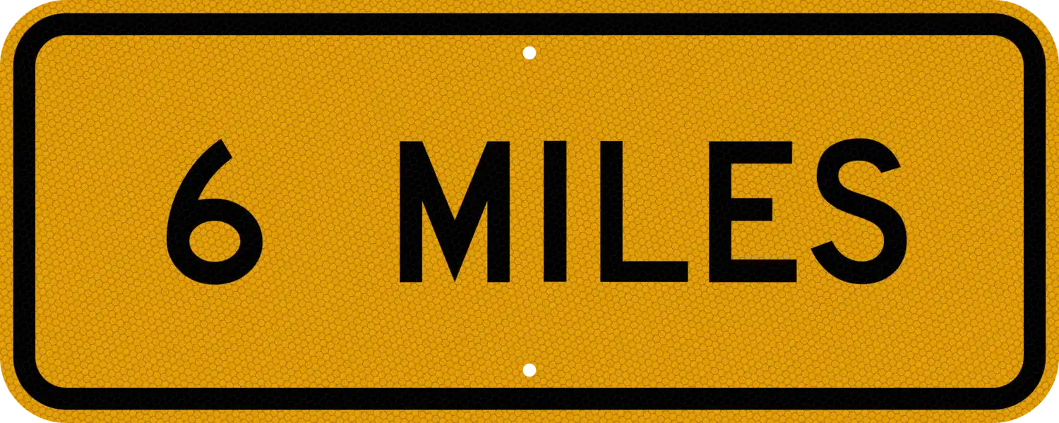 W16-3aP 30x12 sign, front view