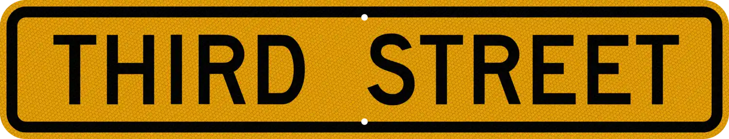 W16-8P 42x8 sign, front view