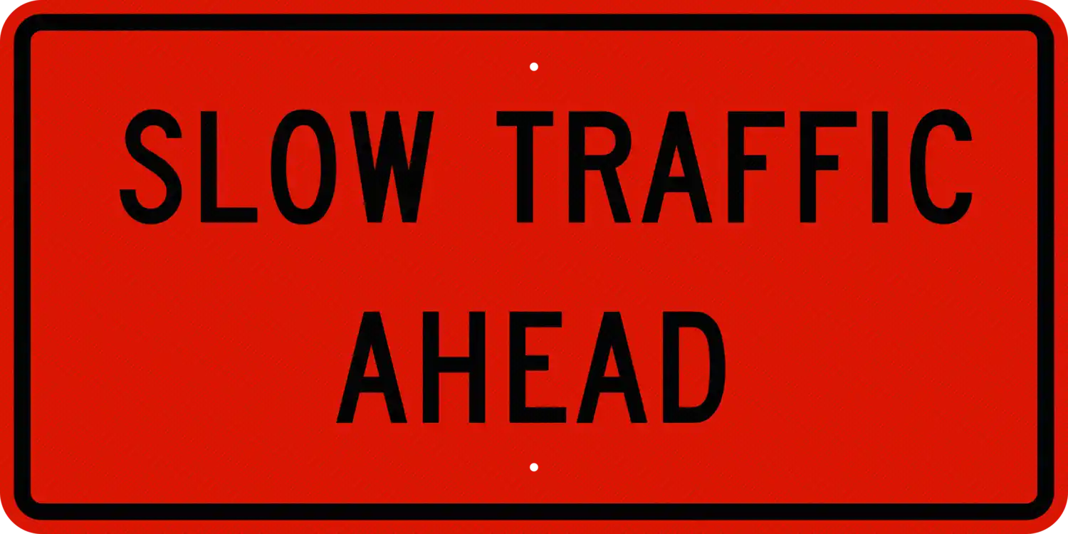 W23-1 48x24 sign, front view