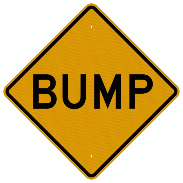 MUTCD W8-1 sign, 30x30, front view