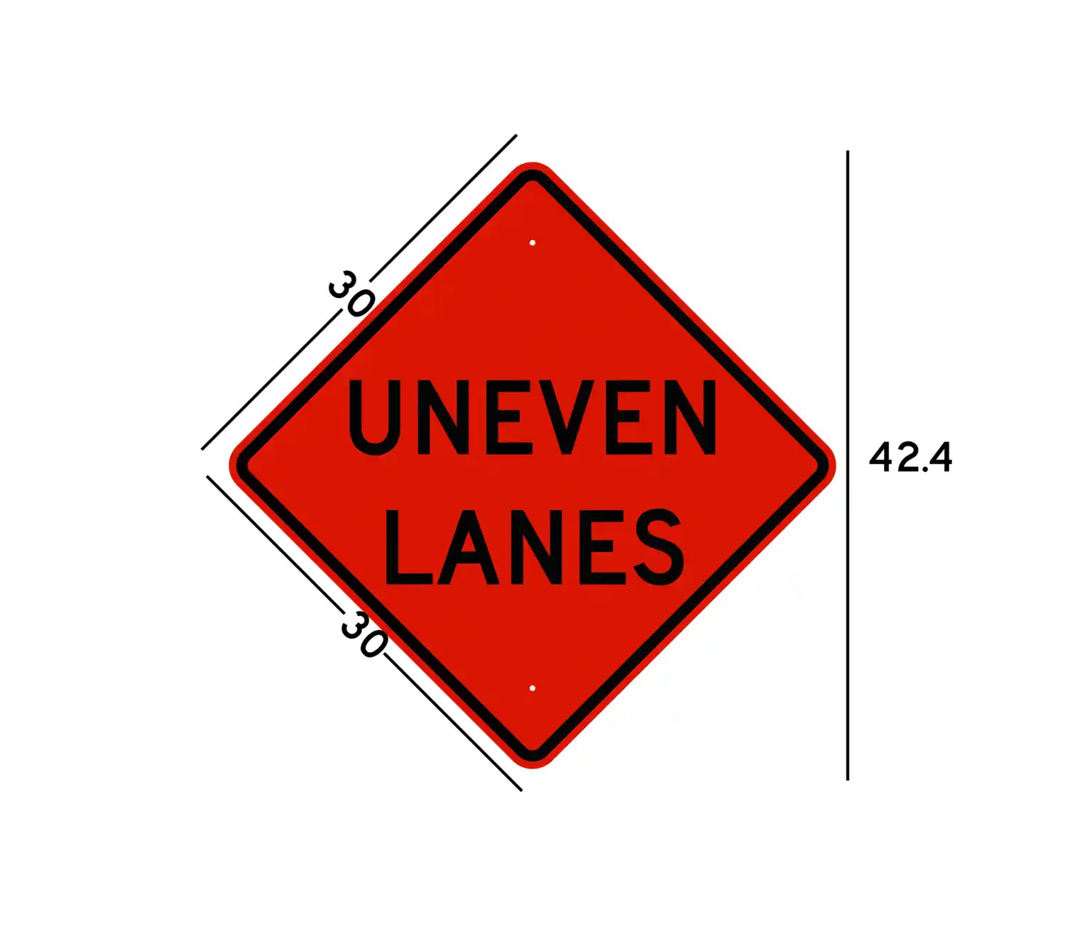 W8-11C 30x30 sign dimension diagram