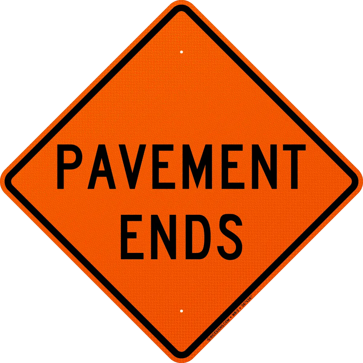 Pavement Ends Sign