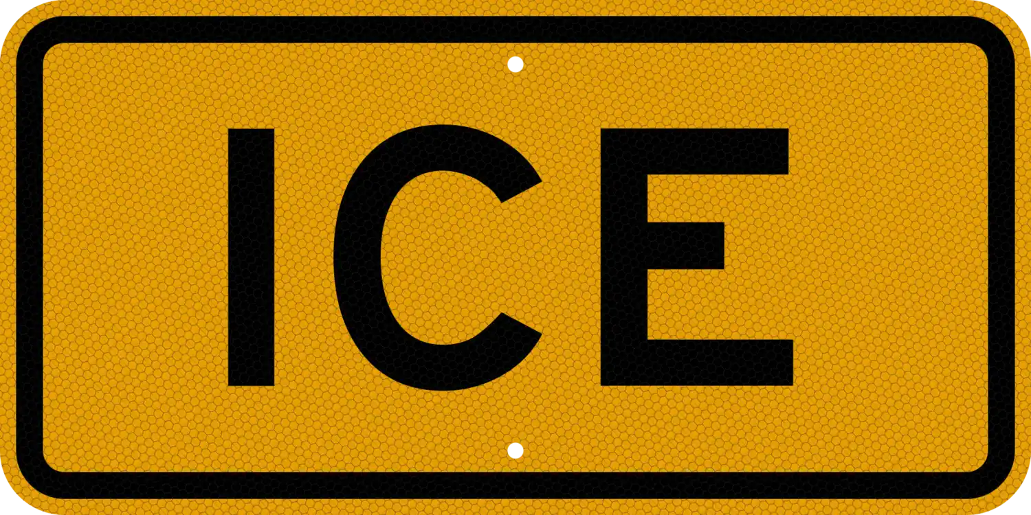 W8-5aP 24x12 sign, front view