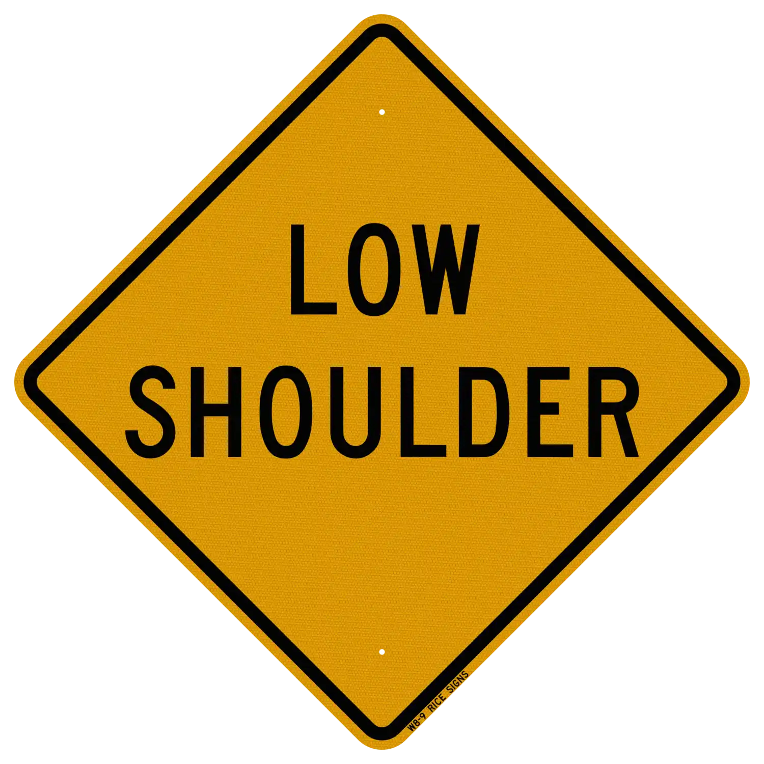 W8-9 36x36 sign, front view