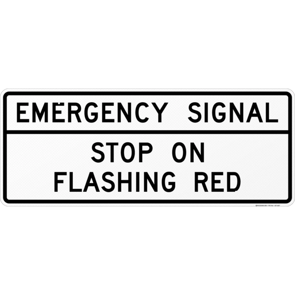 Emergency Signal Stop On Flashing Red Sign