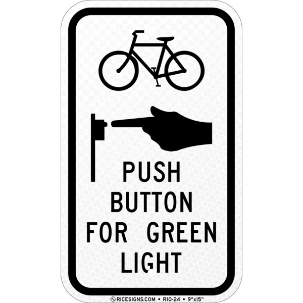 Crosswalk Push Button Style 4 Sign