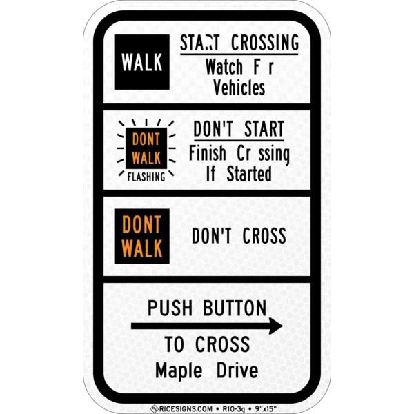 Crosswalk Style 9 Sign