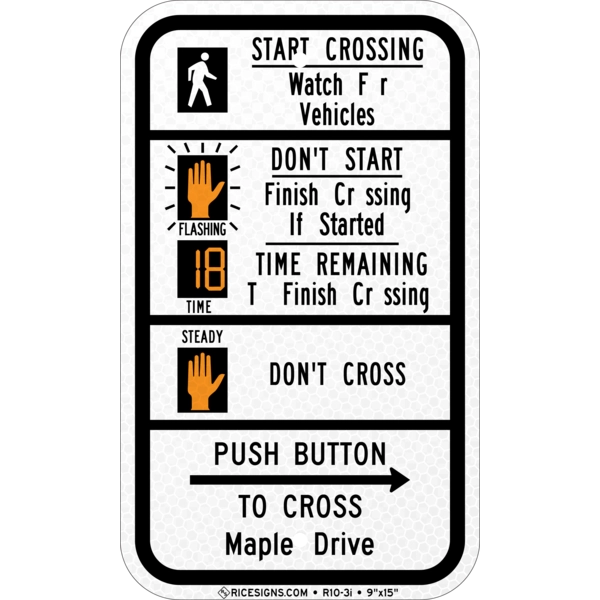 Crosswalk Style 11 Sign